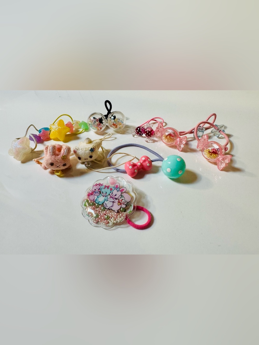 Lot of 10 Kawaii Japanese Kiddy land Hair Accessories,sparkle, plush,rattle fun!